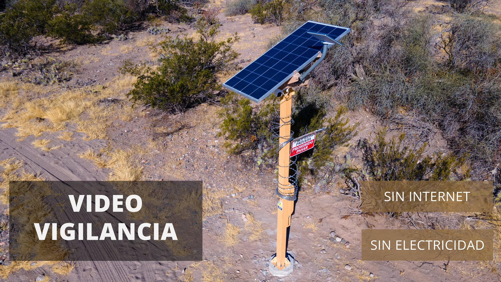 Cámara de seguridad casa campo sin luz ni internet